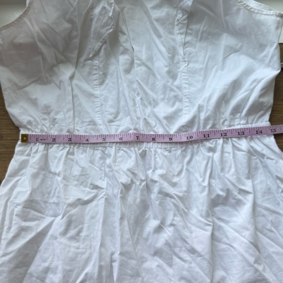 J Crew Women’s White Ruffle Shoulder Sundress Size 10 - Picture 5 of 8